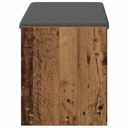 Hall Bench Old Wood 83 x 38 x 45 cm Engineered Wood and Fabric