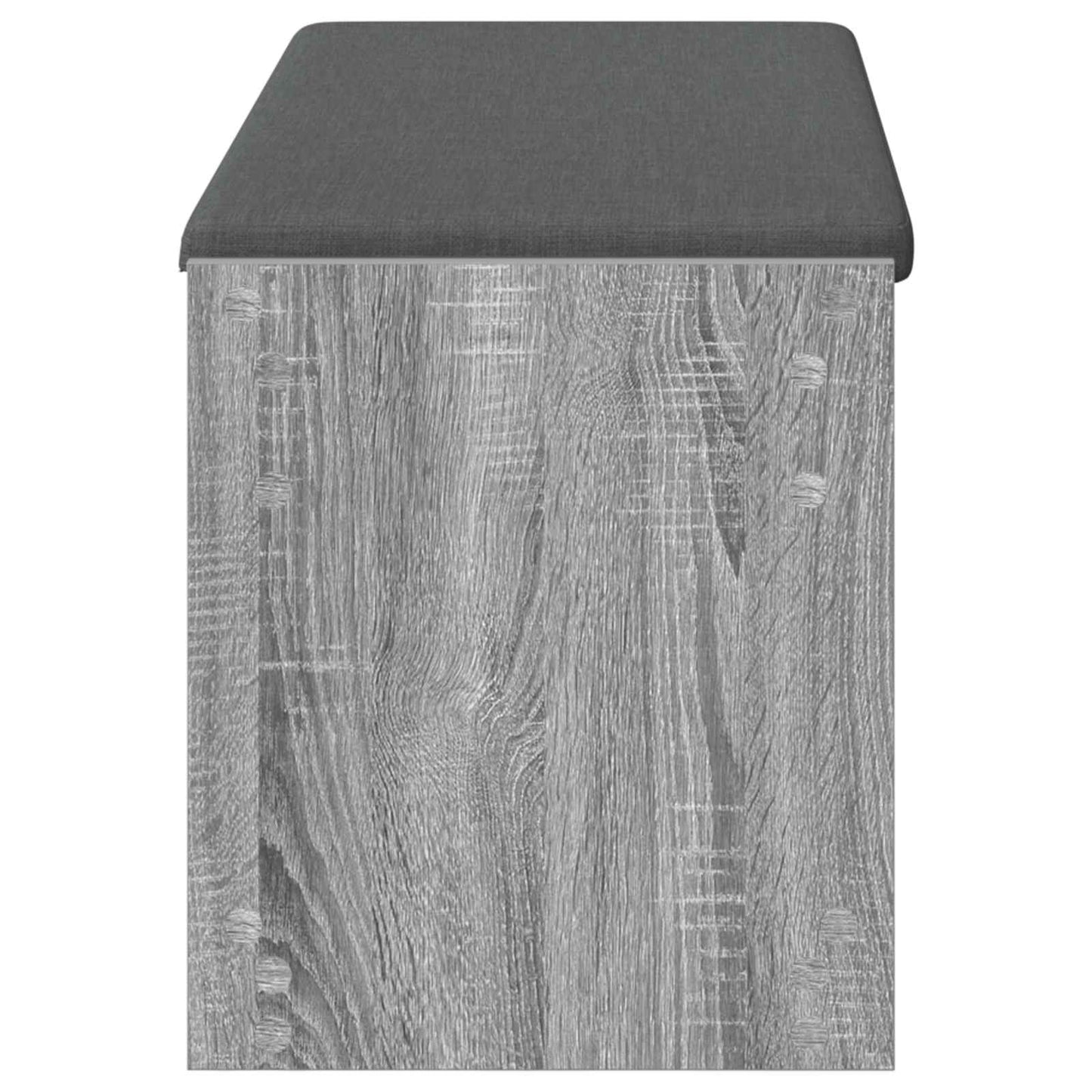 Hall Bench with Cushion with Shelf Grey Sonoma 103 x 38 x 45 cm