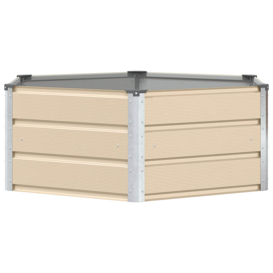 Planter Ivory 129 x 129 x 45 cm Steel