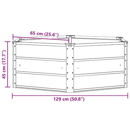 Planter Ivory 129 x 129 x 45 cm Steel