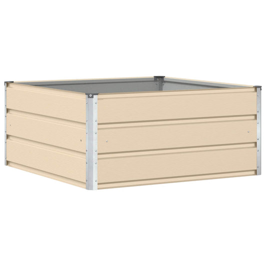Planter Ivory 100 x 100 x 45 cm Steel