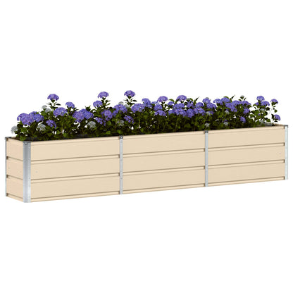Planter Ivory 240 x 40 x 45 cm Steel
