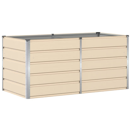 Planter Ivory 160 x 80 x 75 cm Steel