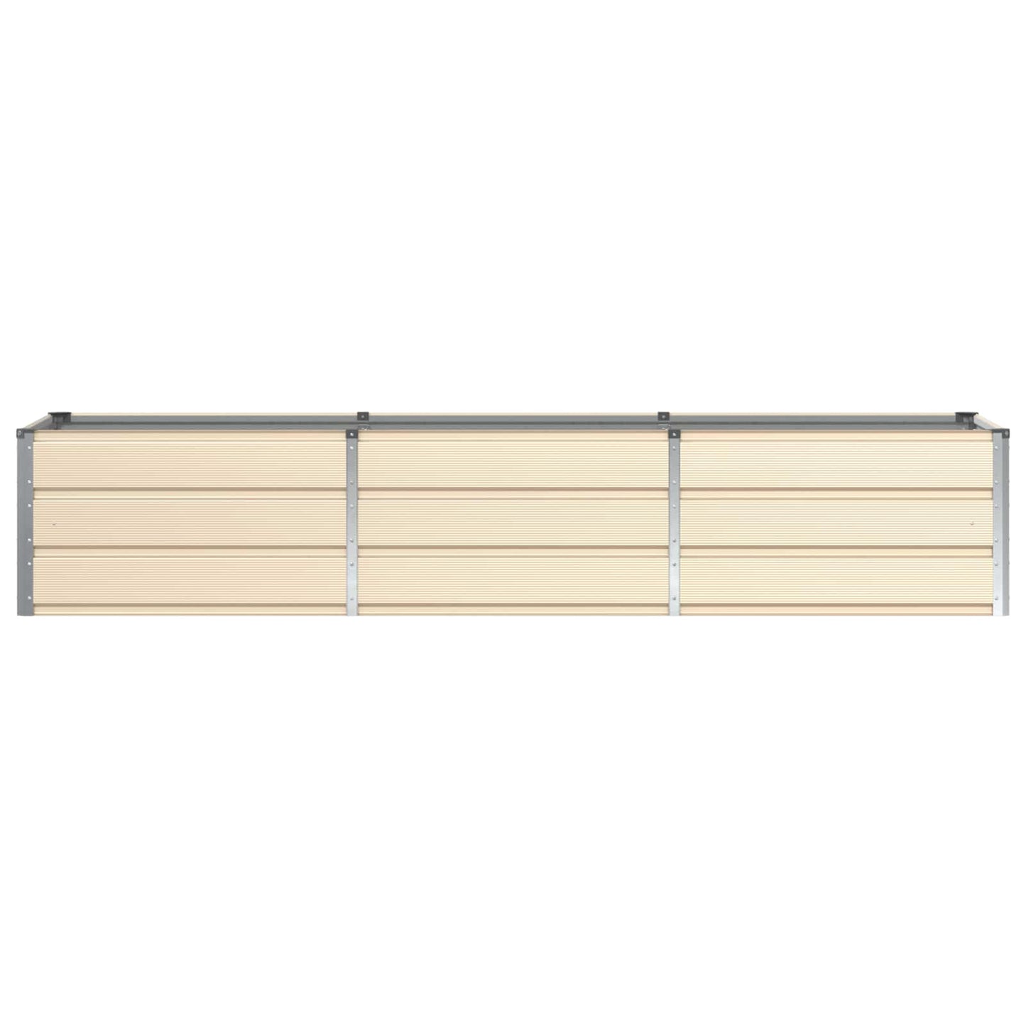 Planter Ivory 240 x 80 x 45 cm Steel