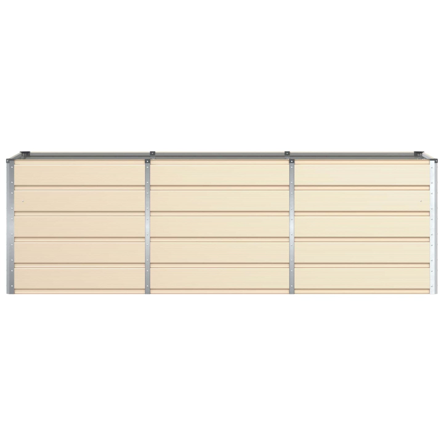 Planter Ivory 240 x 80 x 75 cm Steel