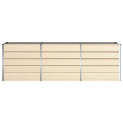 Planter Ivory 240 x 80 x 75 cm Steel