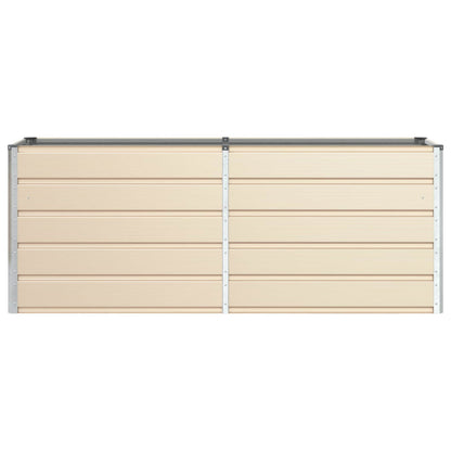 Planter Ivory 195 x 50 x 75 cm Galvanised Steel