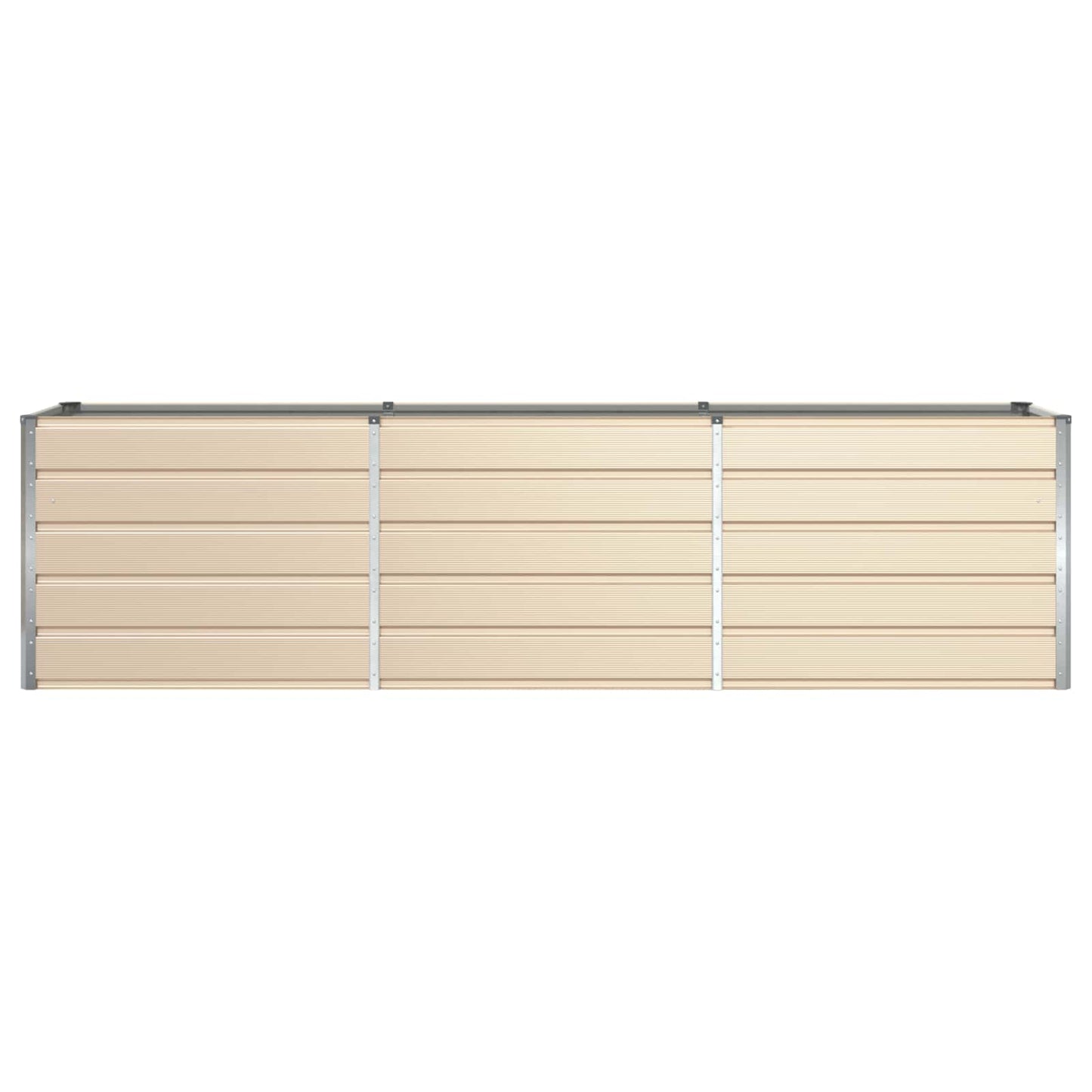 Planter Ivory 290 x 90 x 75 cm Galvanised Steel