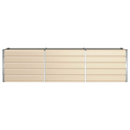 Planter Ivory 290 x 90 x 75 cm Galvanised Steel