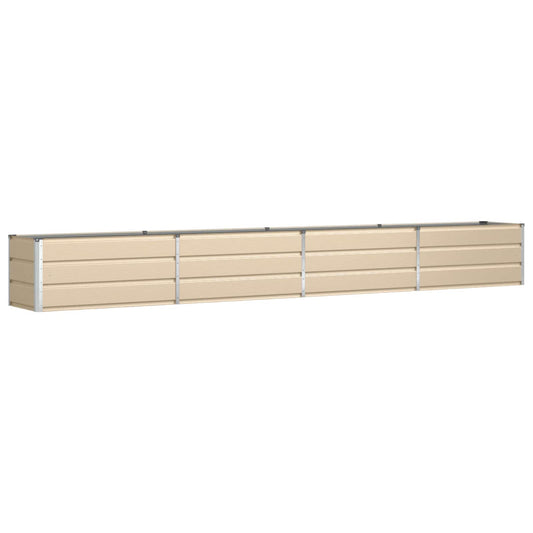 Planter Ivory 385 x 50 x 45 cm Galvanised Steel