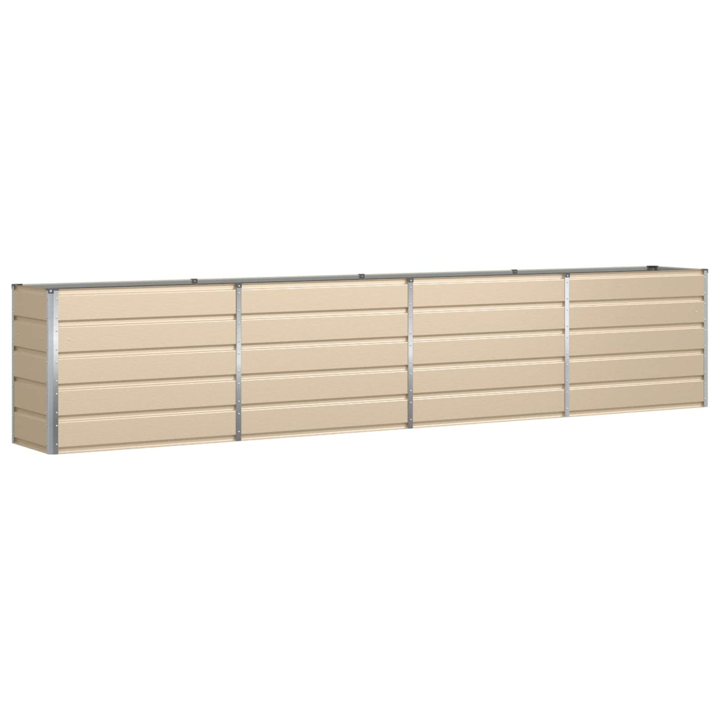 Planter Ivory 385 x 50 x 75 cm Galvanised Steel