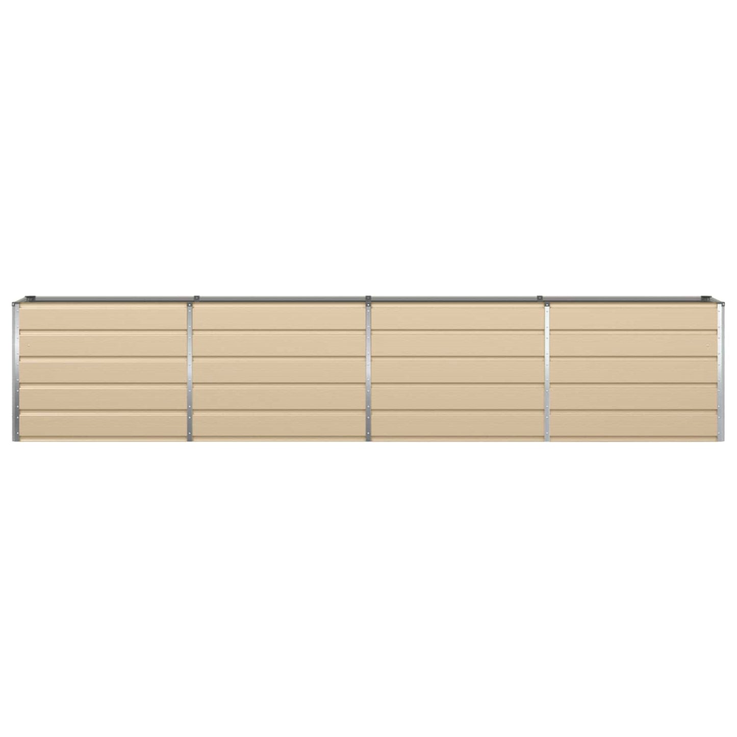 Planter Ivory 385 x 50 x 75 cm Galvanised Steel