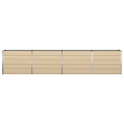 Planter Ivory 385 x 50 x 75 cm Galvanised Steel