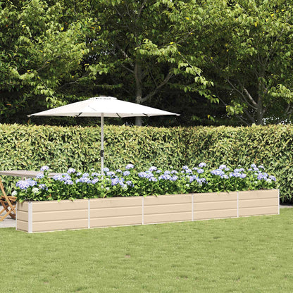 Planter Ivory 480 x 50 x 45 cm Galvanised Steel