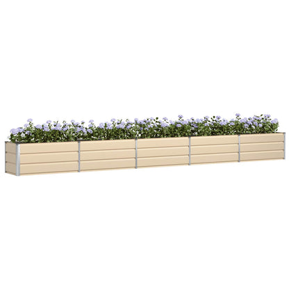 Planter Ivory 480 x 50 x 45 cm Galvanised Steel