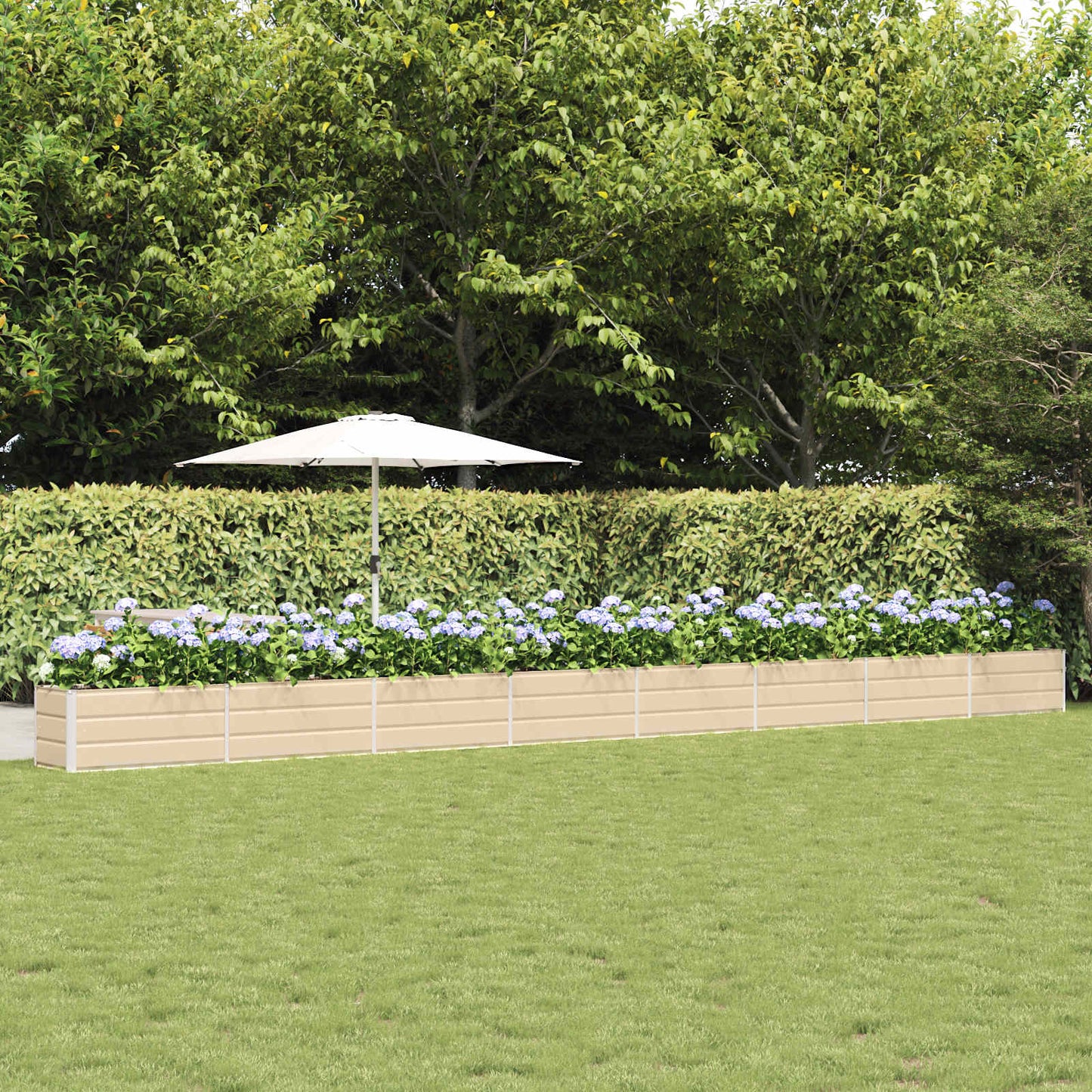 Planter Ivory 770 x 50 x 45 cm Galvanised Steel