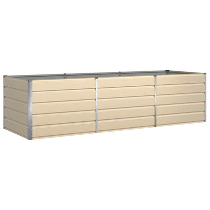 Planter Ivory 290 x 100 x 75 cm Galvanised Steel