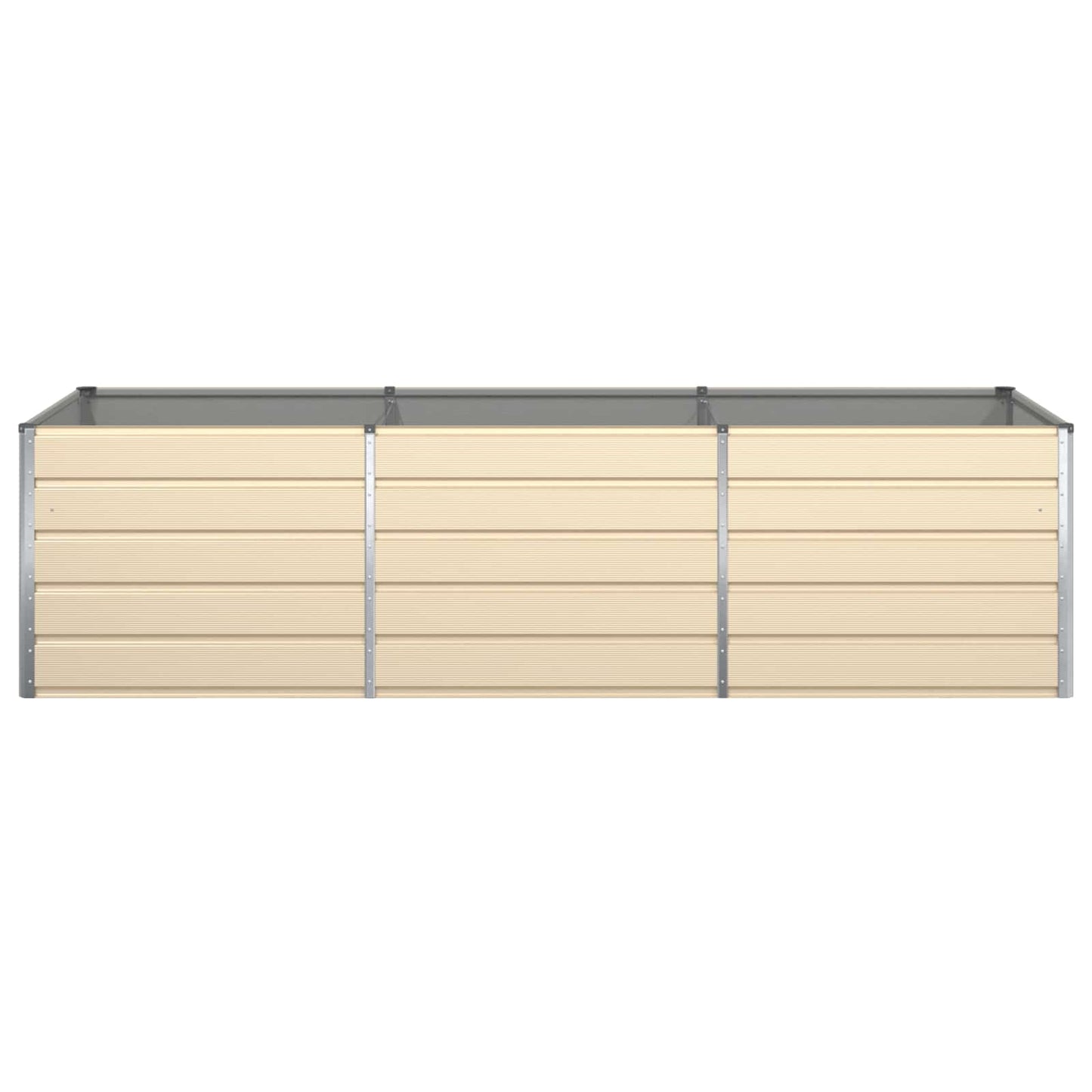 Planter Ivory 290 x 100 x 75 cm Galvanised Steel