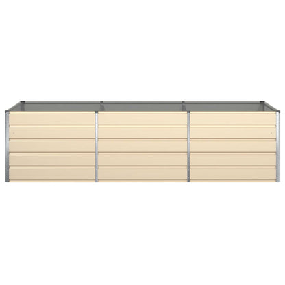 Planter Ivory 290 x 100 x 75 cm Galvanised Steel