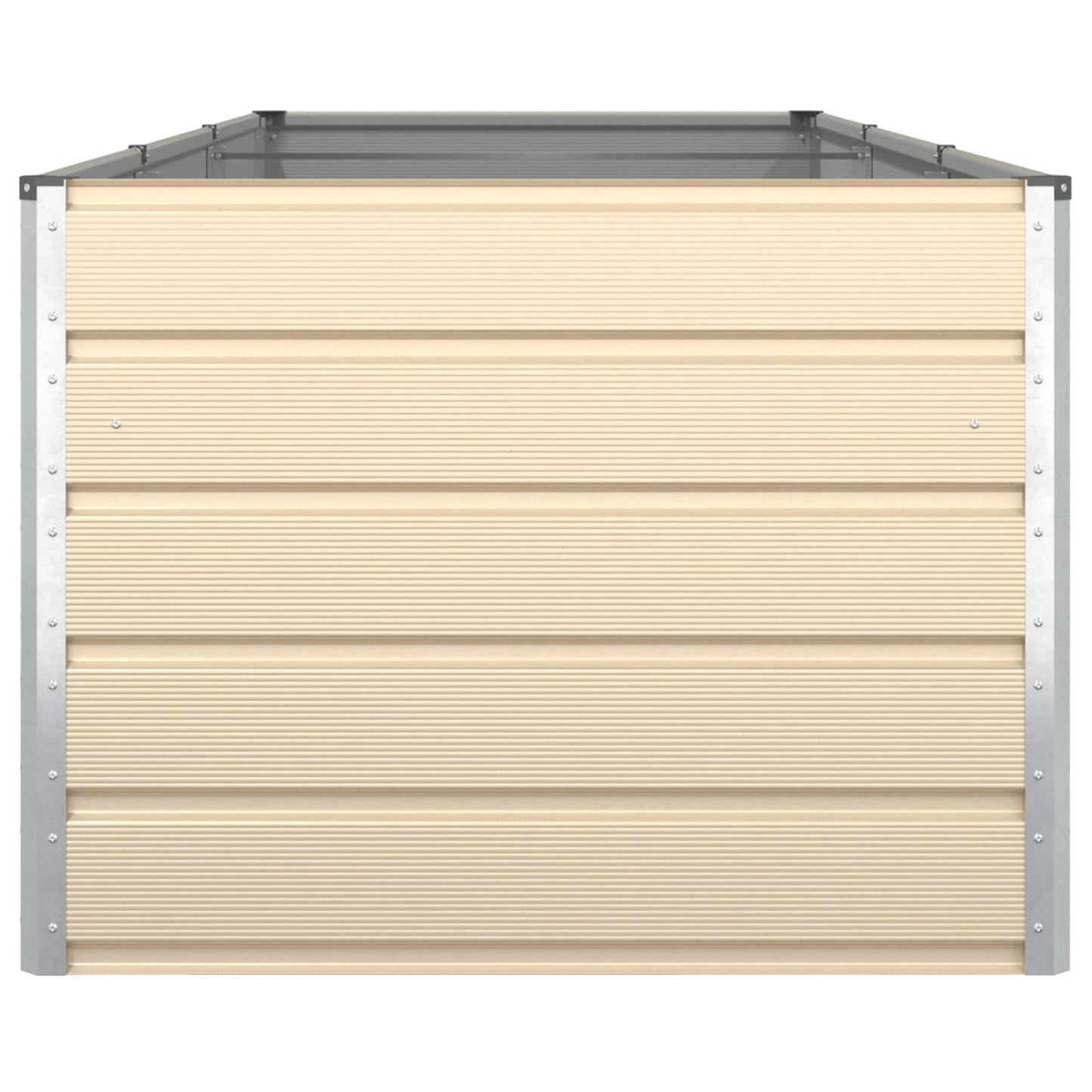 Planter Ivory 290 x 100 x 75 cm Galvanised Steel