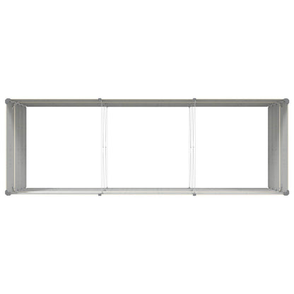 Planter Ivory 290 x 100 x 75 cm Galvanised Steel