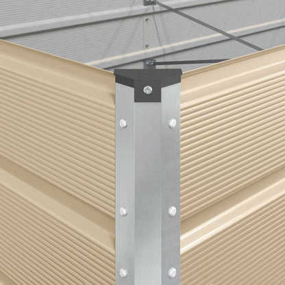 Planter Ivory 385 x 100 x 75 cm Galvanised Steel