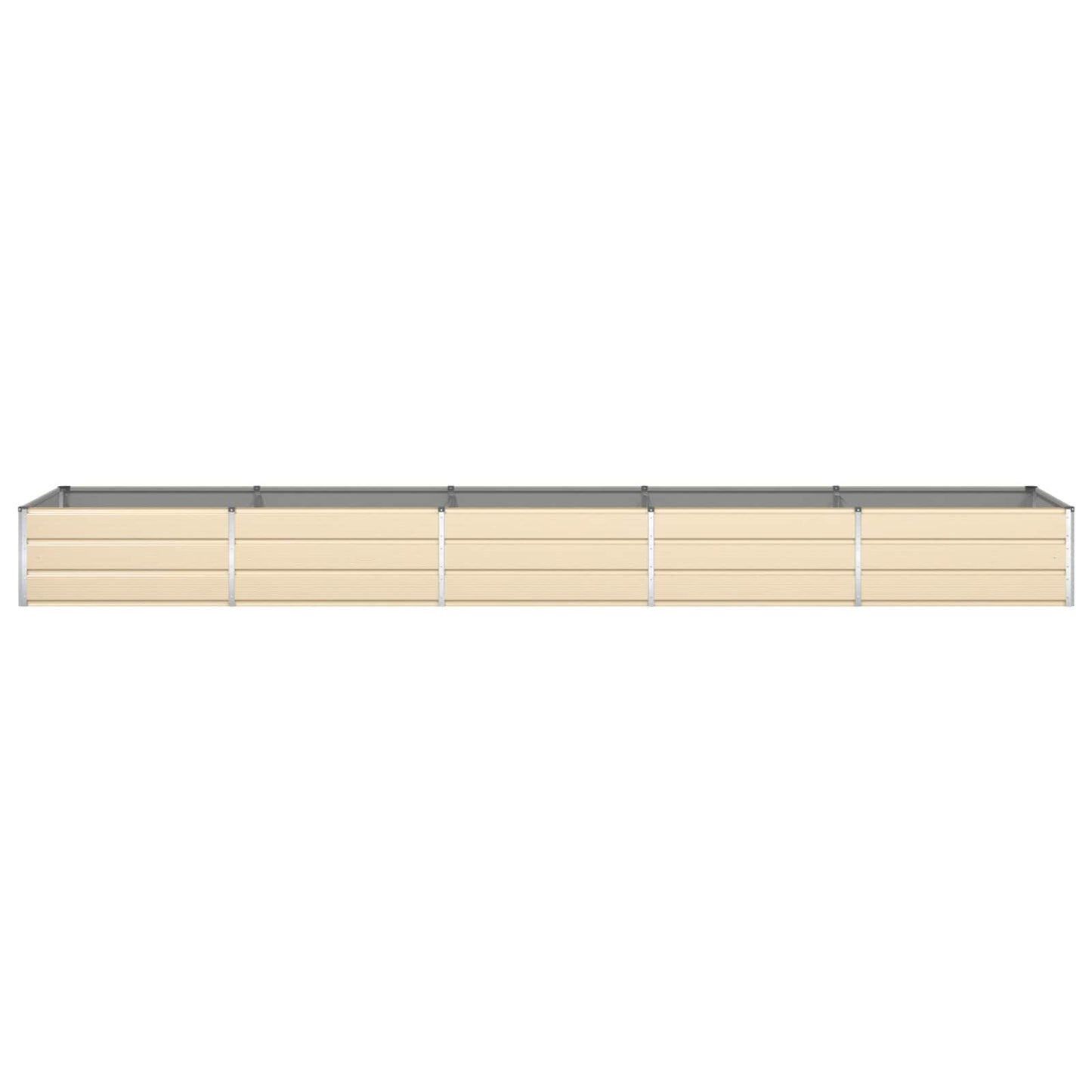 Planter Ivory 480 x 100 x 45 cm Galvanised Steel