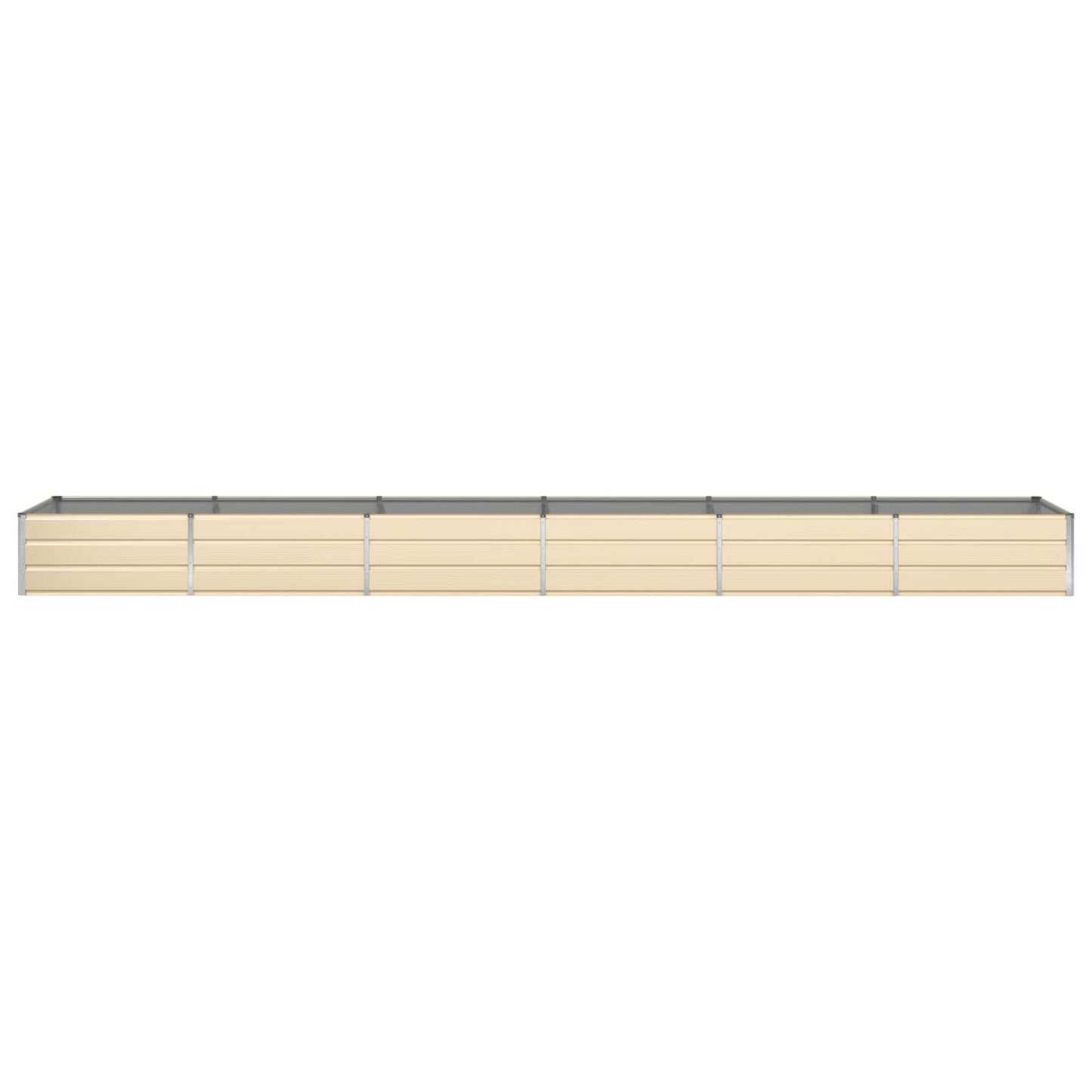 Planter Ivory 580 x 100 x 45 cm Galvanised Steel