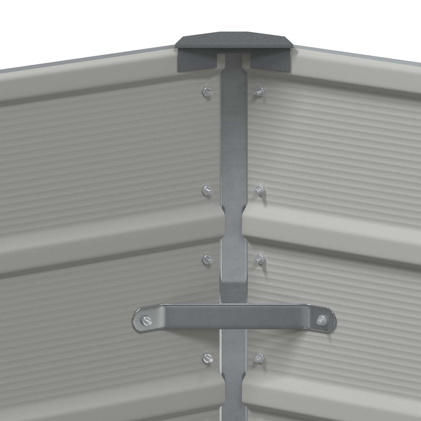 Planter Light Grey 129 x 129 x 45 cm Steel
