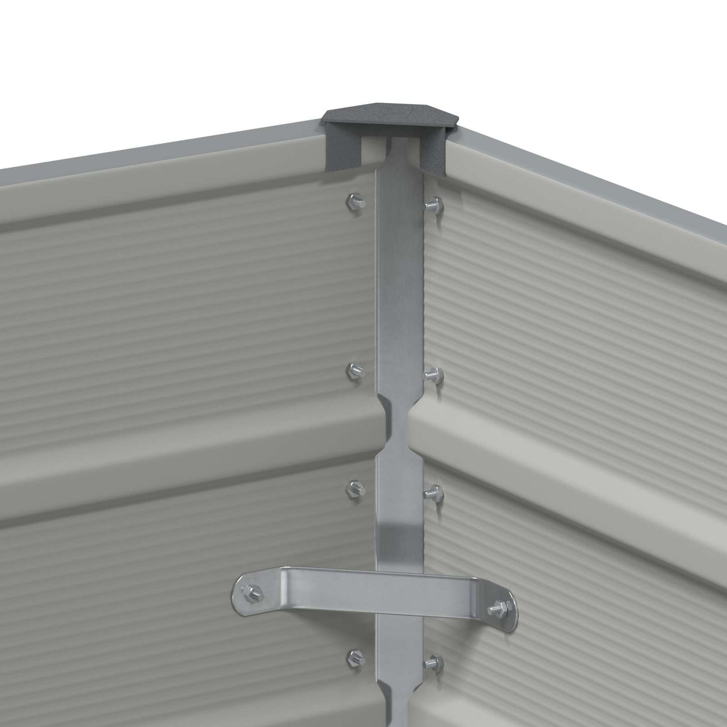 Planter Light Grey 100 x 100 x 45 cm Steel