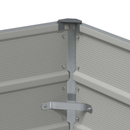 Planter Light Grey 100 x 40 x 75 cm Steel