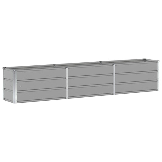 Planter Light Grey 240 x 40 x 45 cm Steel