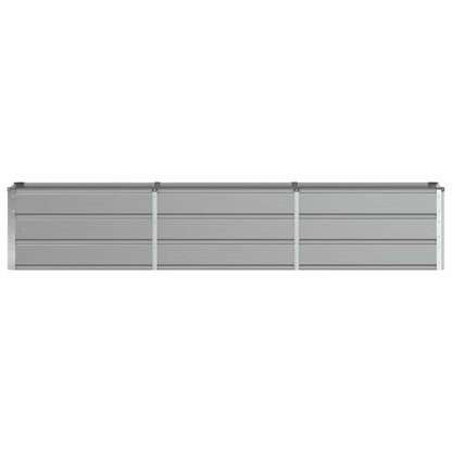 Planter Light Grey 240 x 40 x 45 cm Steel
