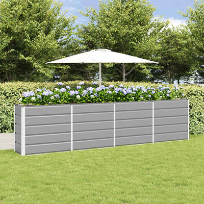 Planter Light Grey 320 x 40 x 75 cm Steel