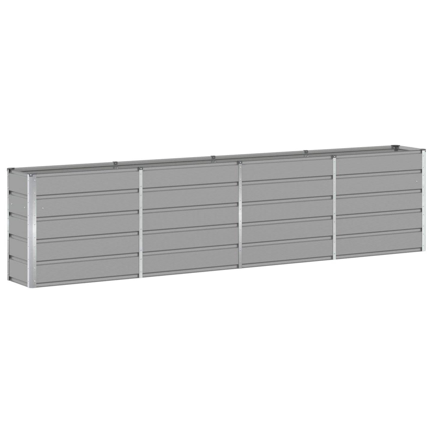 Planter Light Grey 320 x 40 x 75 cm Steel