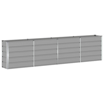 Planter Light Grey 320 x 40 x 75 cm Steel