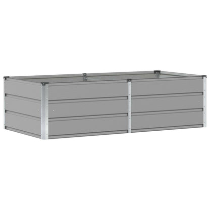 Planter Light Grey 160 x 80 x 45 cm Steel