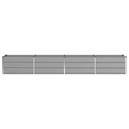 Planter Light Grey 320 x 80 x 45 cm Steel