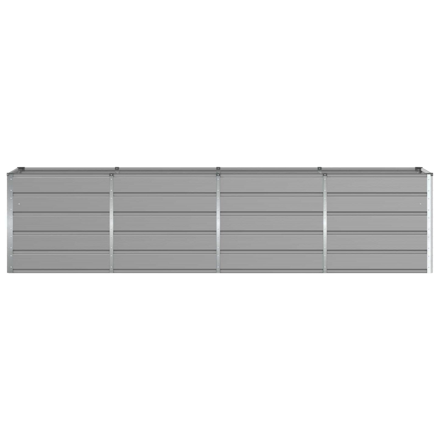 Planter Light Grey 320 x 80 x 75 cm Steel
