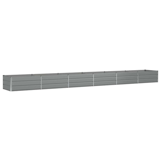 Planter Light Grey 600 x 80 x 45 cm Steel