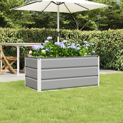 Planter Light Grey 100 x 50 x 45 cm Galvanised Steel