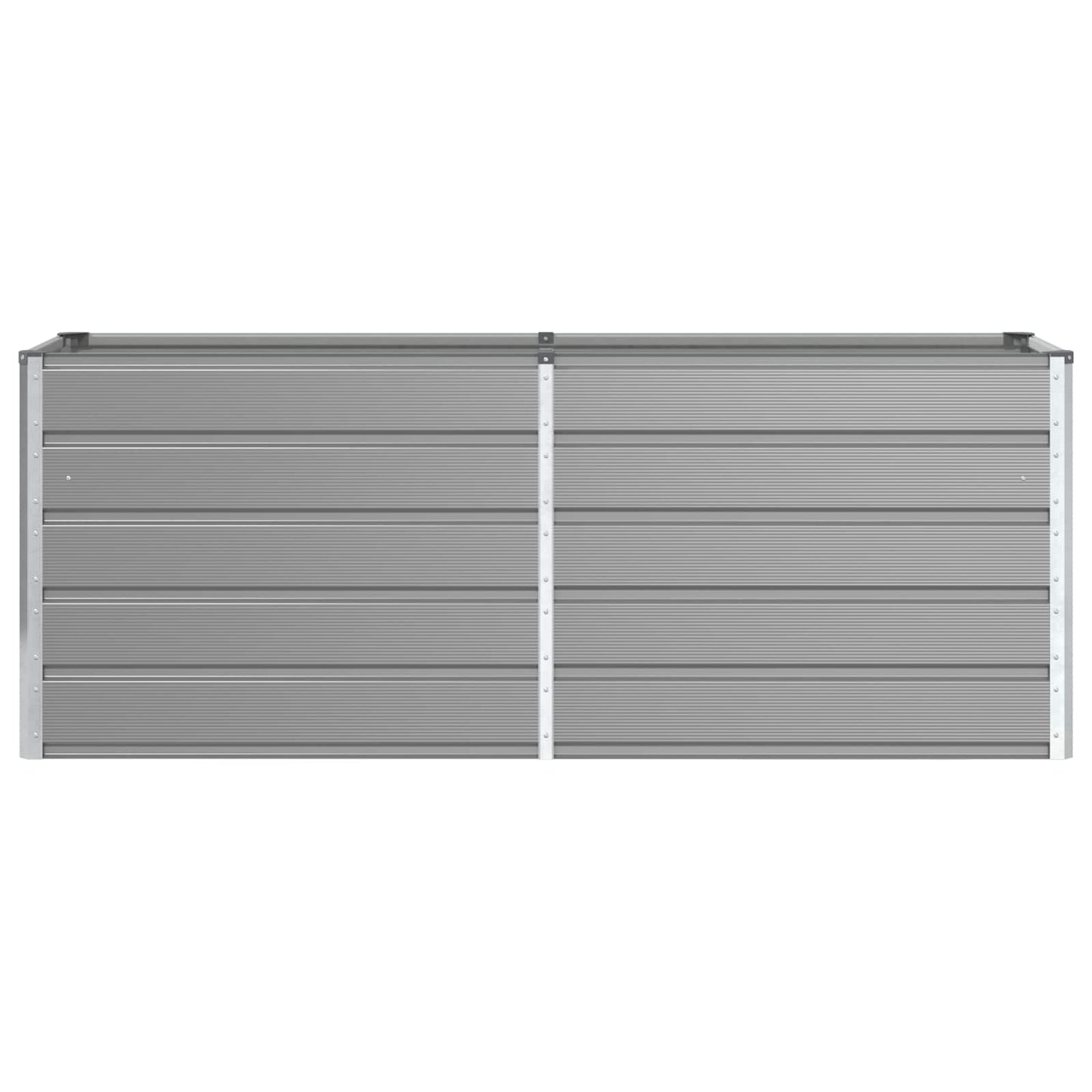 Planter Light Grey 195 x 50 x 75 cm Galvanised Steel