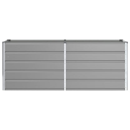 Planter Light Grey 195 x 50 x 75 cm Galvanised Steel