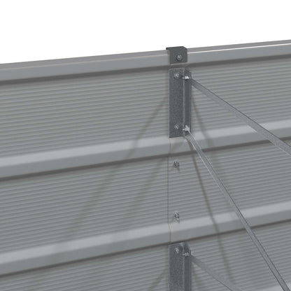 Planter Light Grey 290 x 50 x 45 cm Galvanised Steel