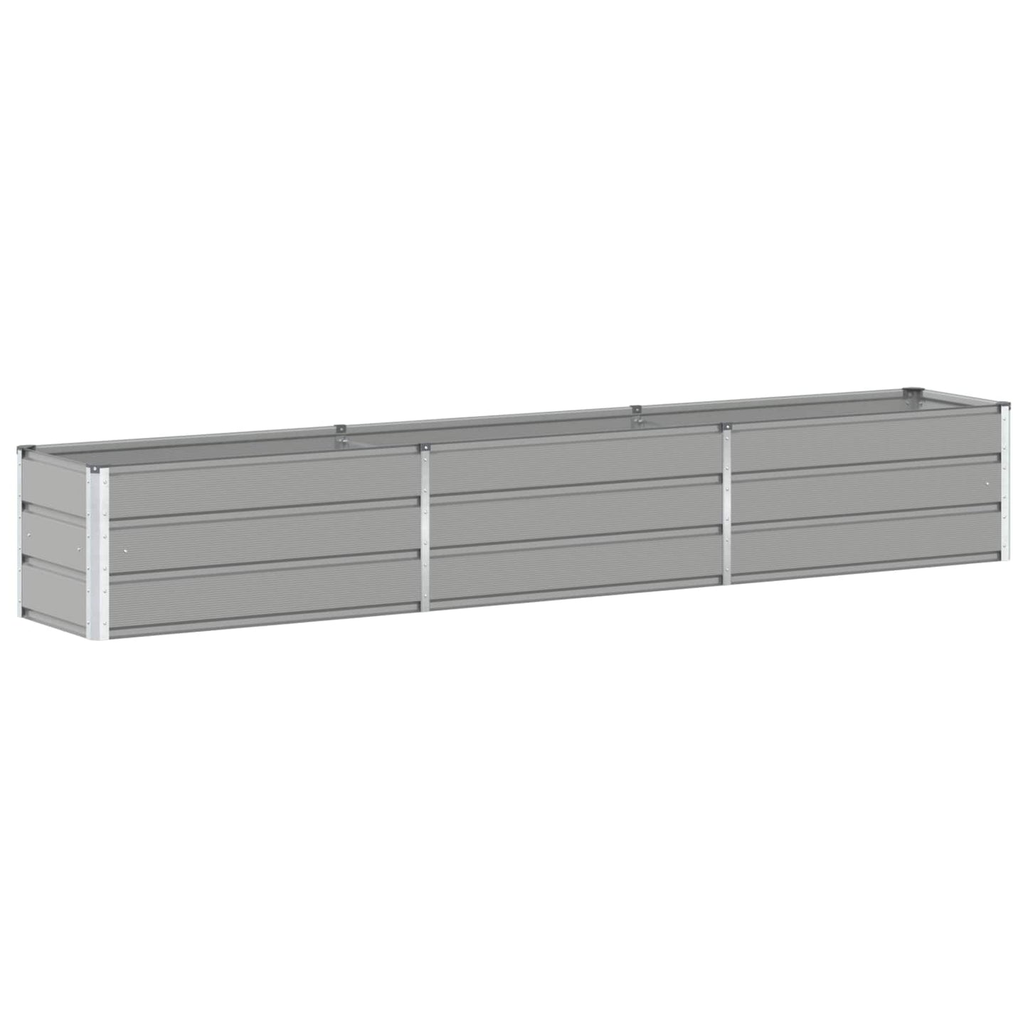 Planter Light Grey 290 x 50 x 45 cm Galvanised Steel