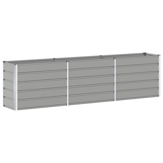 Planter Light Grey 290 x 50 x 75 cm Galvanised Steel