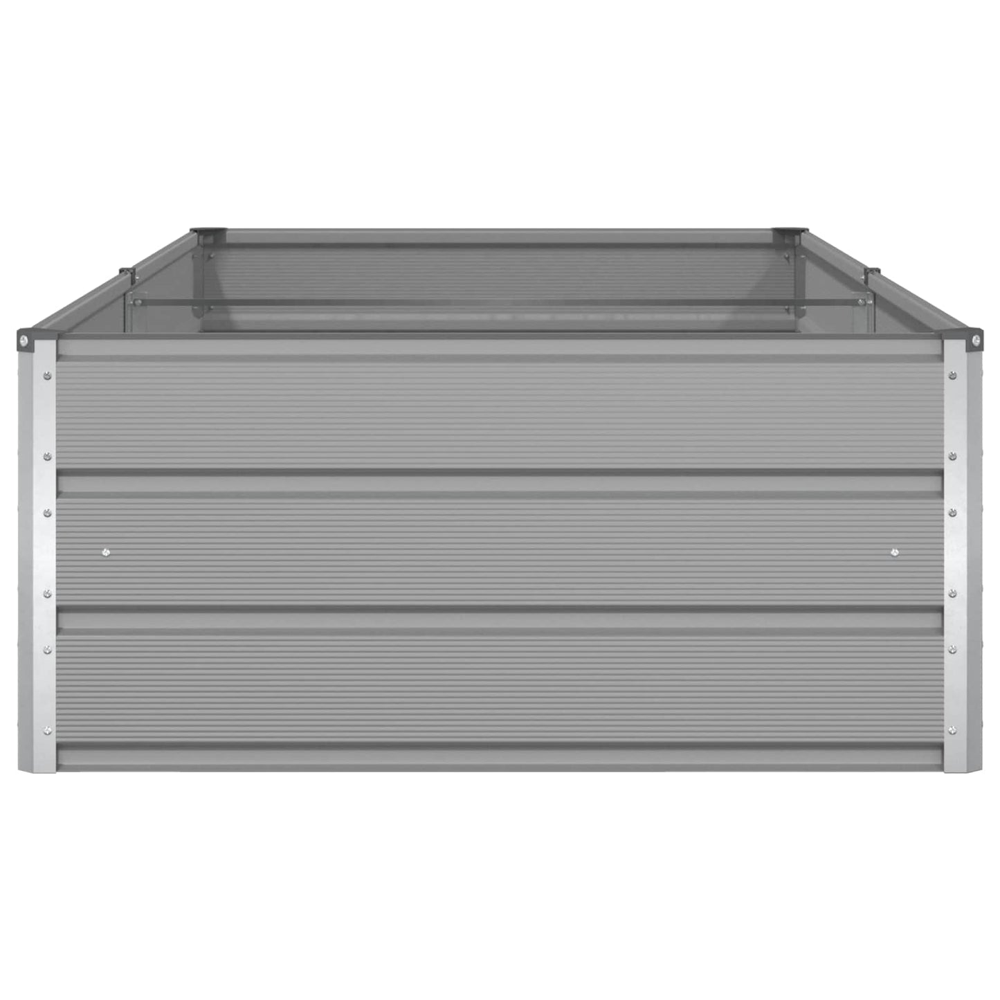 Planter Light Grey 195 x 100 x 45 cm Galvanised Steel