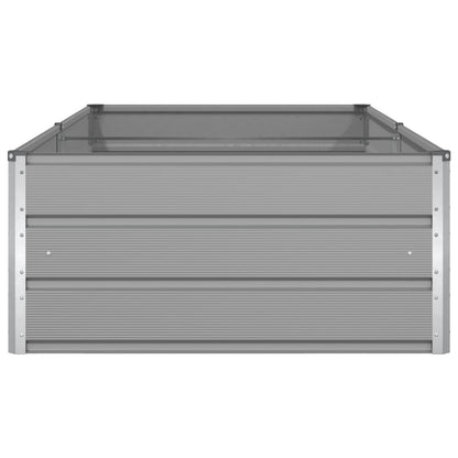 Planter Light Grey 195 x 100 x 45 cm Galvanised Steel