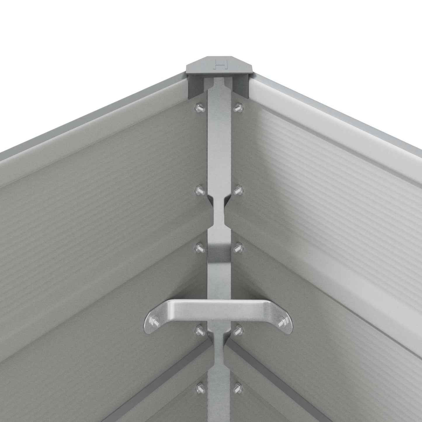 Planter Light Grey 385 x 100 x 45 cm Galvanised Steel