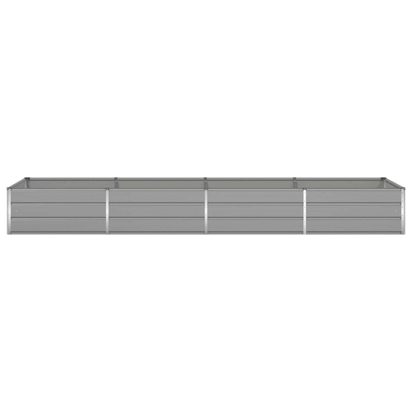 Planter Light Grey 385 x 100 x 45 cm Galvanised Steel